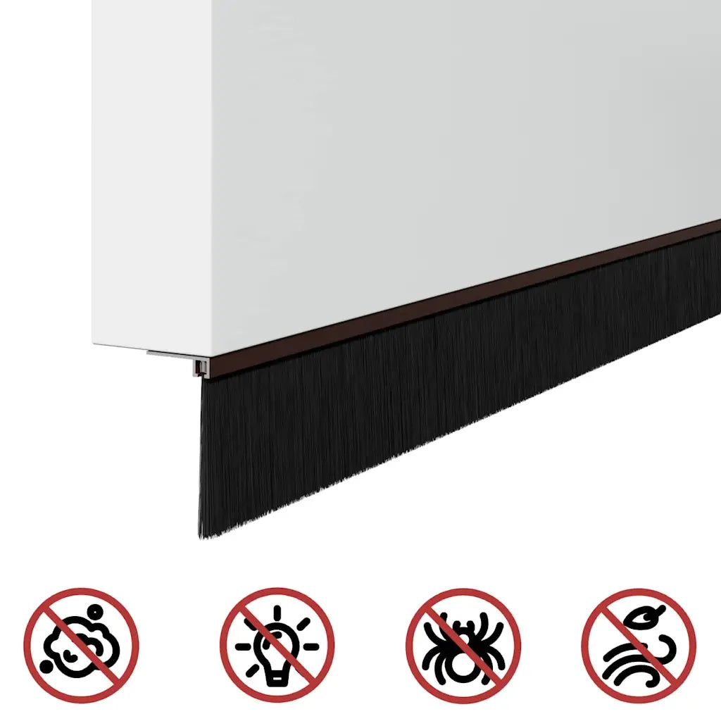 Spazzole per porte autoadesive 2 pz Marrone 100 cm CFW9016671