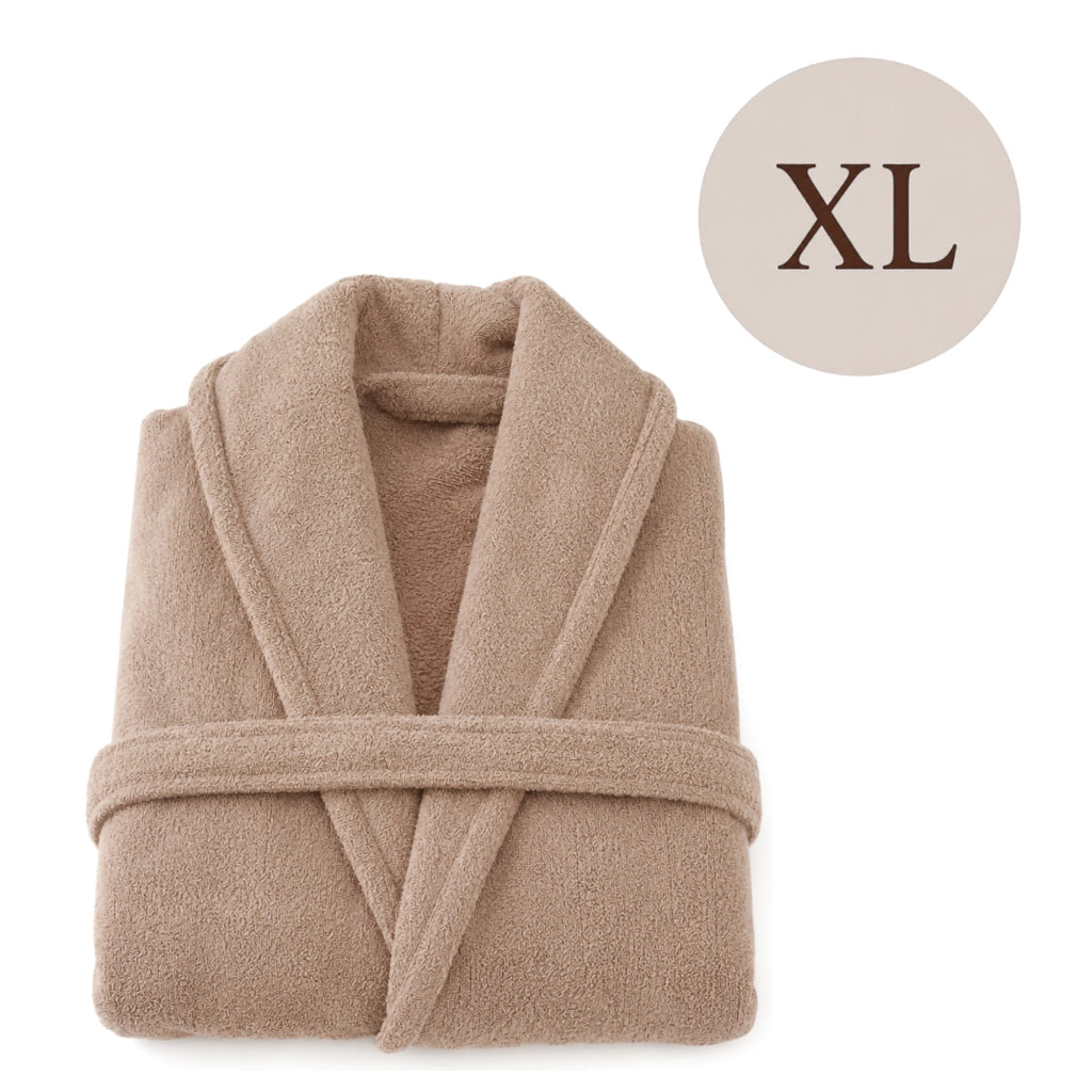 Satiza, Accappatoio 100% Cotone con Cappuccio, Marrone Sabbia