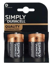 DURACELL SIMPLY BATTERIA MEZZA TORCIA D 2 PZ