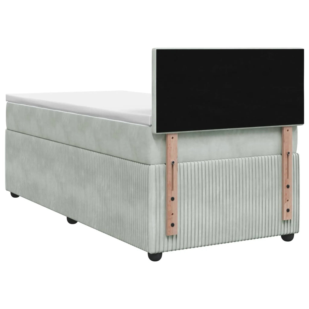 Letto box spring con materasso Grigio Chiaro 100 x 200 cm 3453089