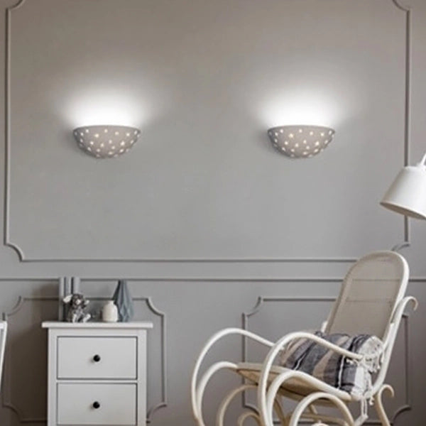 APPLIQUE GESSO LAMPADA DA PARETE A LED R7S STELLE LUMINOSE LUCE NATURALE 4000K