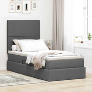Letto con contenitore e materasso Grigio scuro 100 x 200 cm 3371698