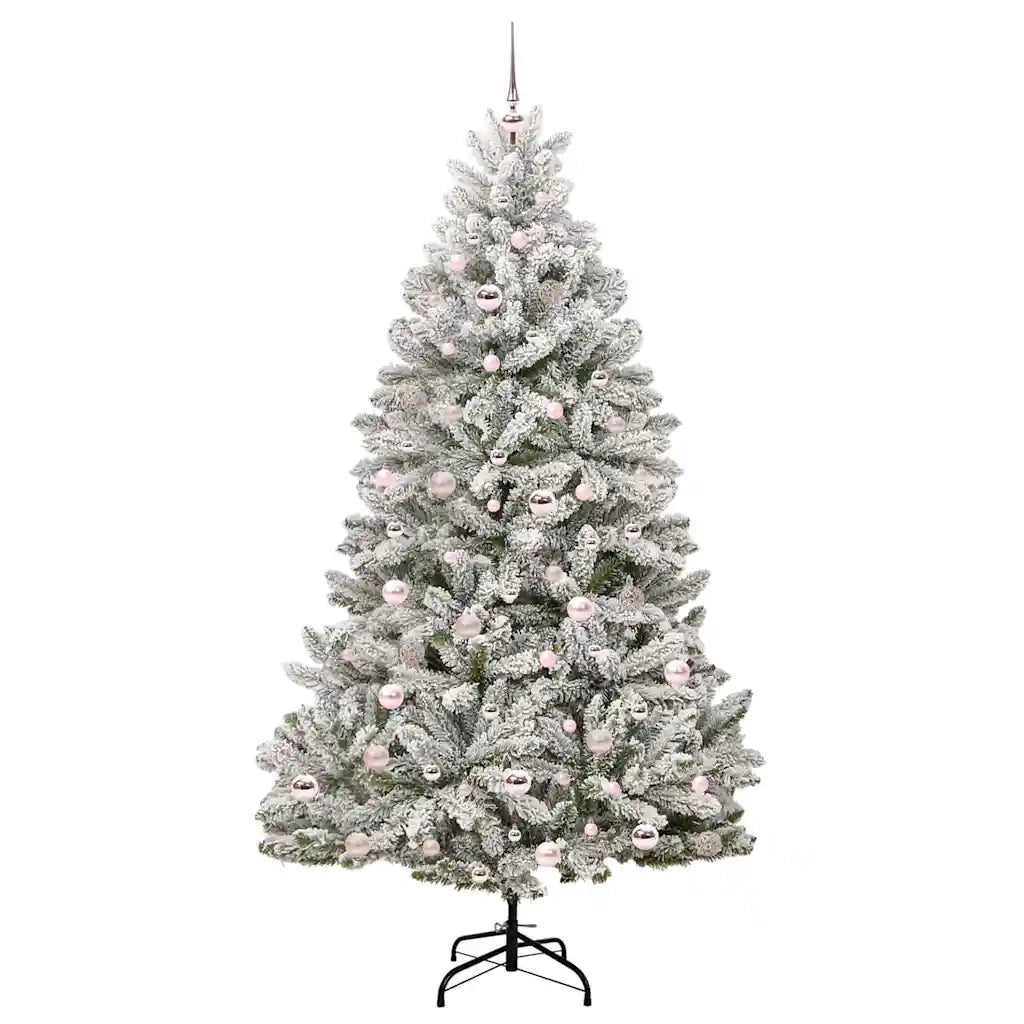 Albero di Natale artificiale con 300 LED Verde e Bianco 210 cm 3395759