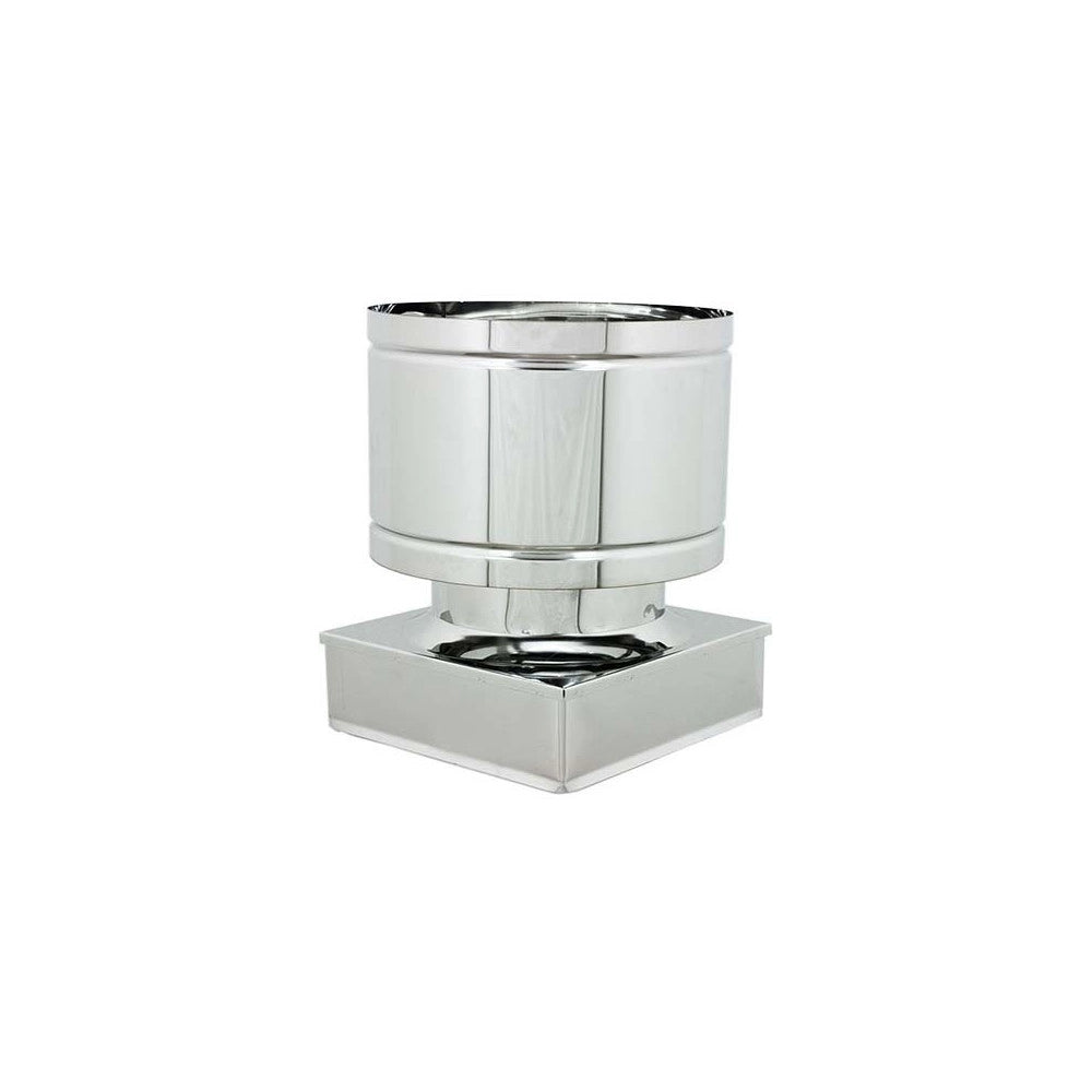 Fumaiolo da 32x52cm tipo botte 4 venti inox aisi 304 base rettangolare