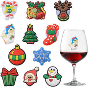 Set di 11 calici da vino per Natale con beccuccio