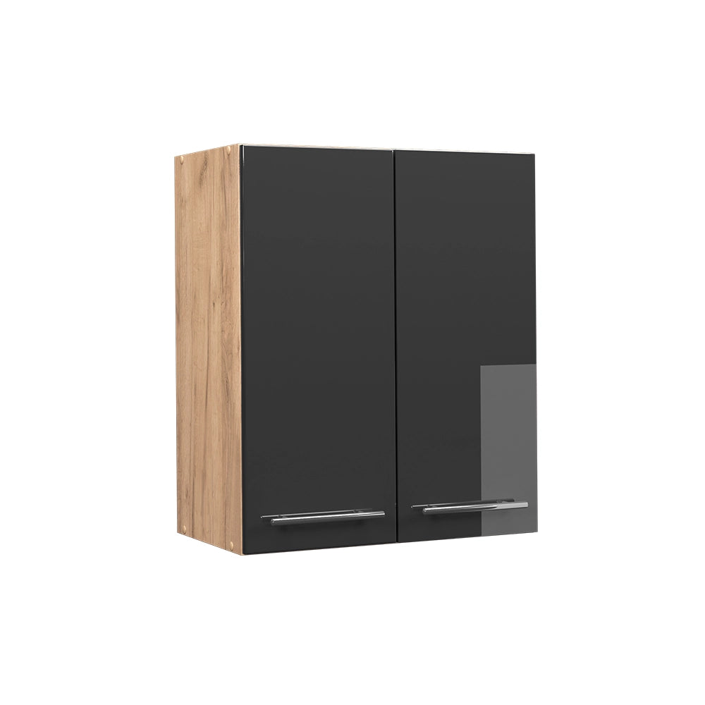 Pensile da cucina Fame-Line Antracite lucido/Rovere dorato 60 cm Vicco