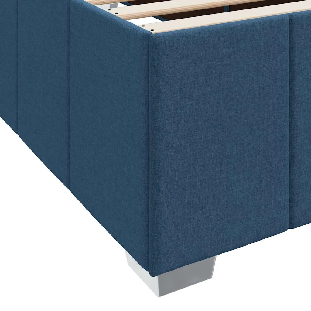 Struttura del letto con materasso Blu 120 x 200 cm Tessuto 3398285