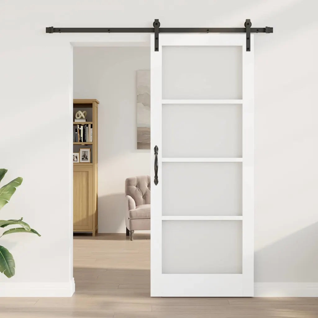 Porta scorrevole ORKDAL Bianco e Nero 83 x 211 cm 3331832