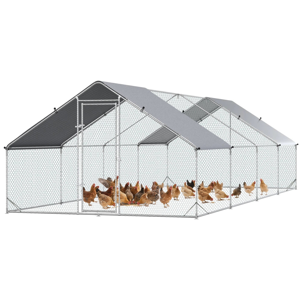 Pollaio da Giardino ¨C Minimal ¨C Argento, Zincato, 3x8x2m