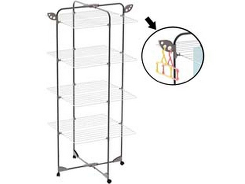 1pz stendibiancheria  "alpina 40" acciaio verniciato mt.40 - cm.68x68x155h. cod:ferx.fer283175