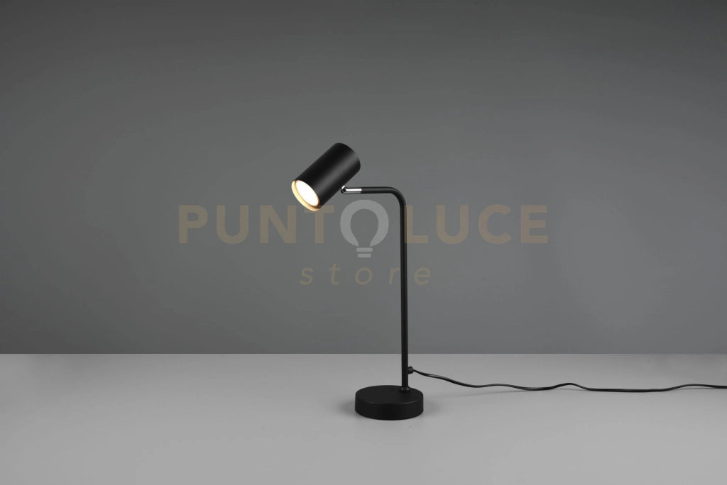 MARLEY LAMPADA DA TAVOLO SPOT CILINDRO NERA H. 45CM 1  LUCE ATTACCO GU10