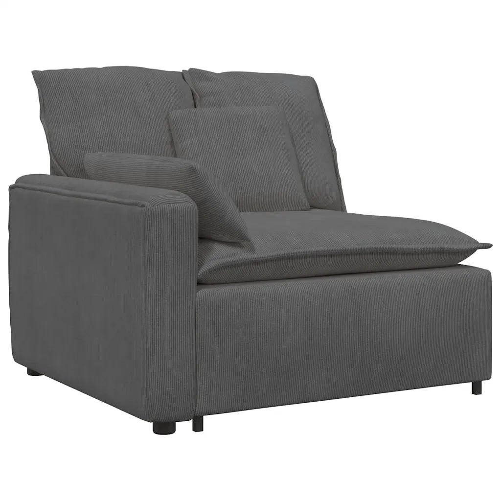 Divano Modulare con Cuscini Grigio Scuro 3321108