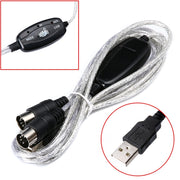 Trade Shop - Cavo Usb Interfaccia Midi Adattatore In Out Pc Audio Tastiera/expander -