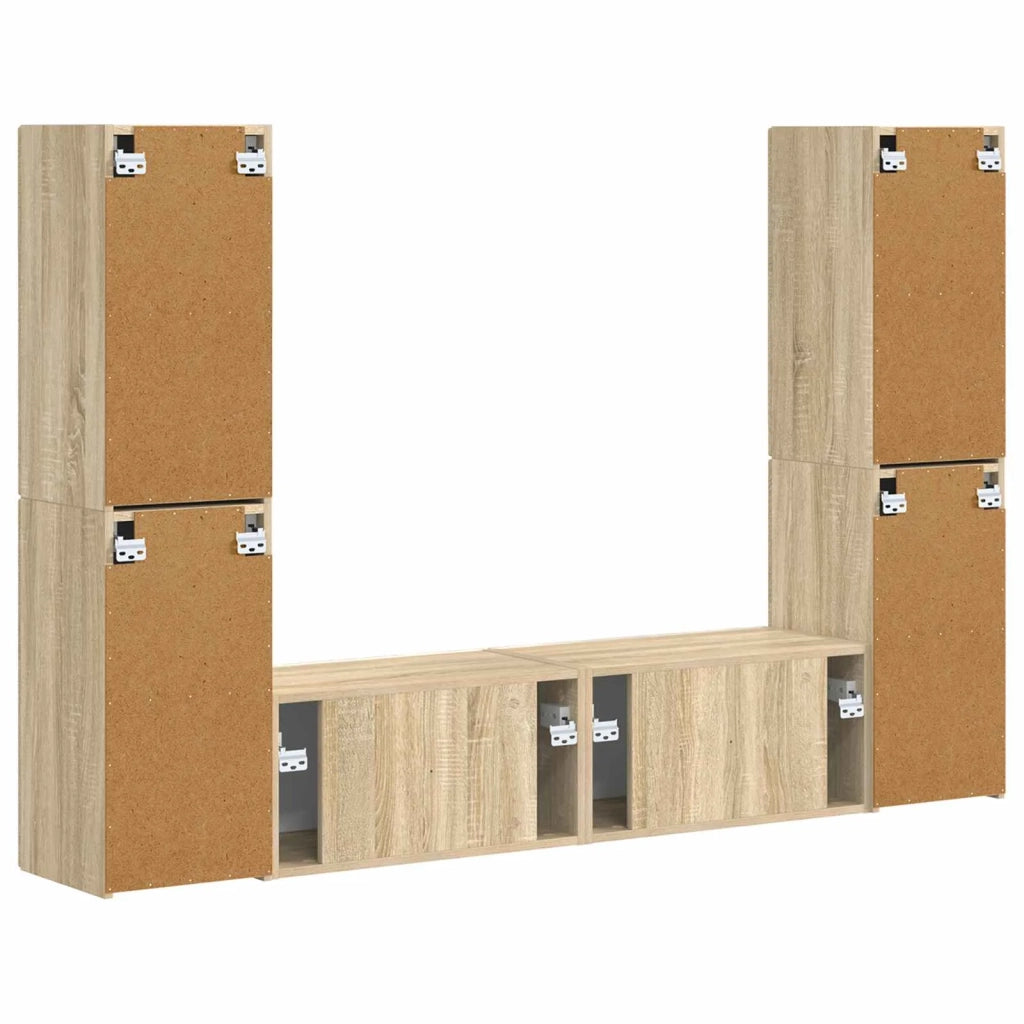 Set mobile TV 6 pcs Rovere Sonoma Legno multistrato 3409107