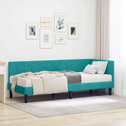 Struttura Letto Angolare con Materasso 2 pcs Turchese Velluto 3393886