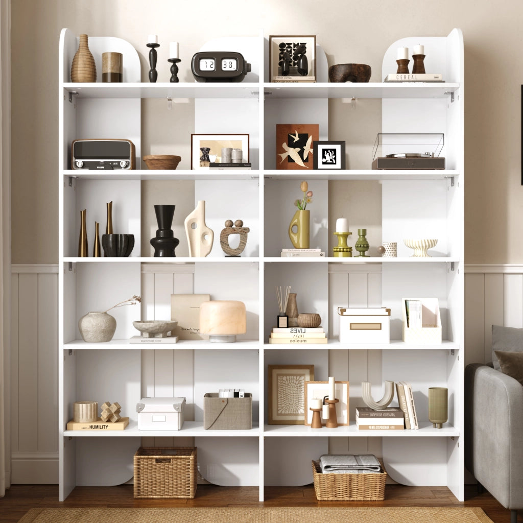 LIBRERIA 160 x 135 x 25 cm Bianca a 5 ripiani aperti