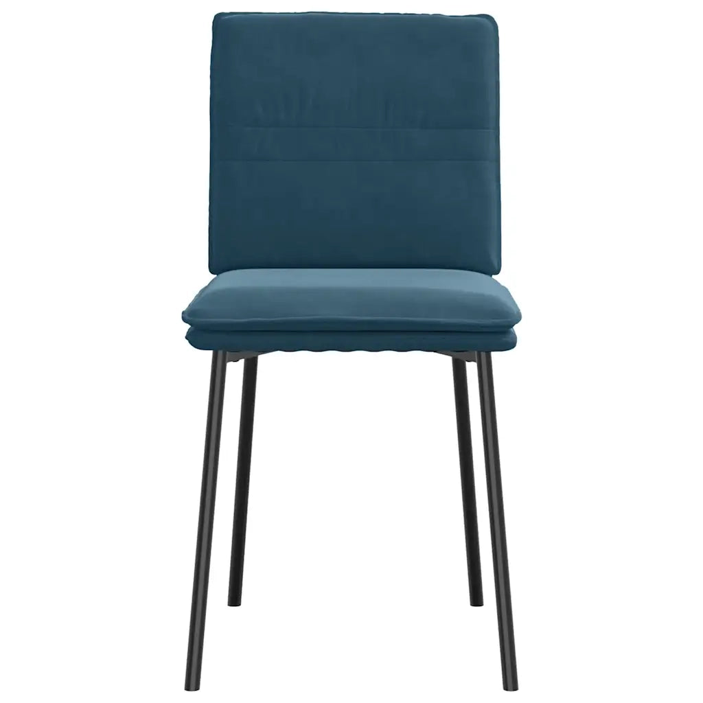 Sedie da Pranzo 4 pz Blu in Velluto 3315354