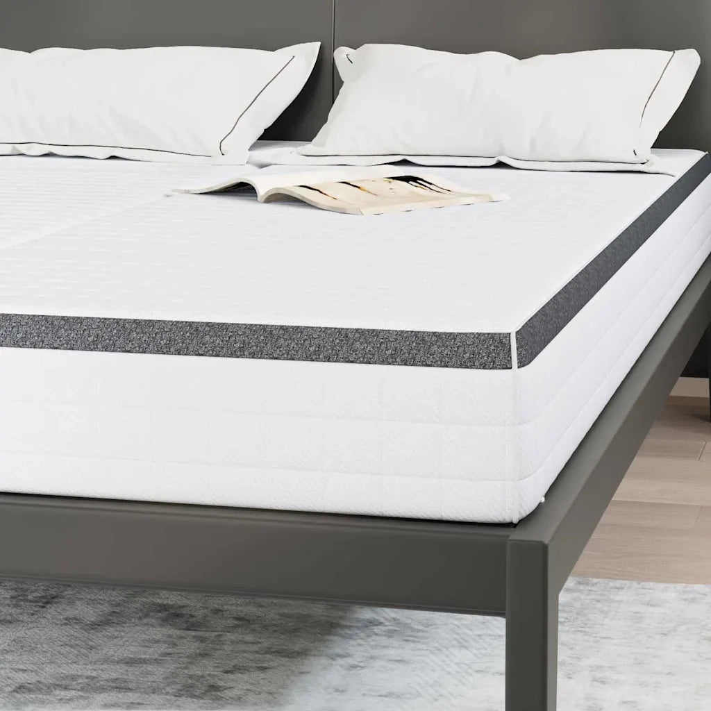 Materasso 2 pz-Set di 2 Materasso Bianco e Grigio 70 x 200 cm Molla Bonell
