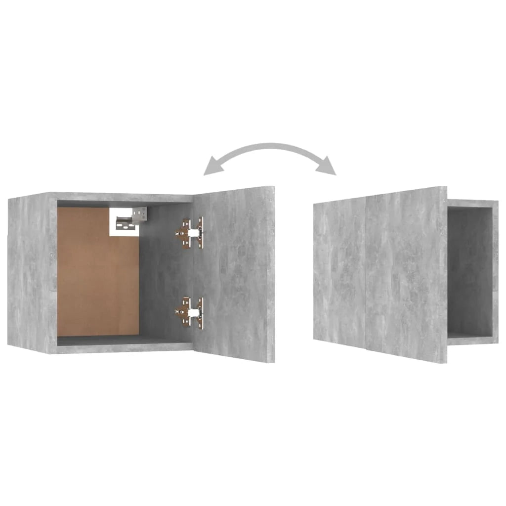 Set di mobili da 3 pezzi tra cui armadio credenza mobile TV televisore per soggiorno camera da letto salotto legno ingegnerizzato grigio 02_0024511