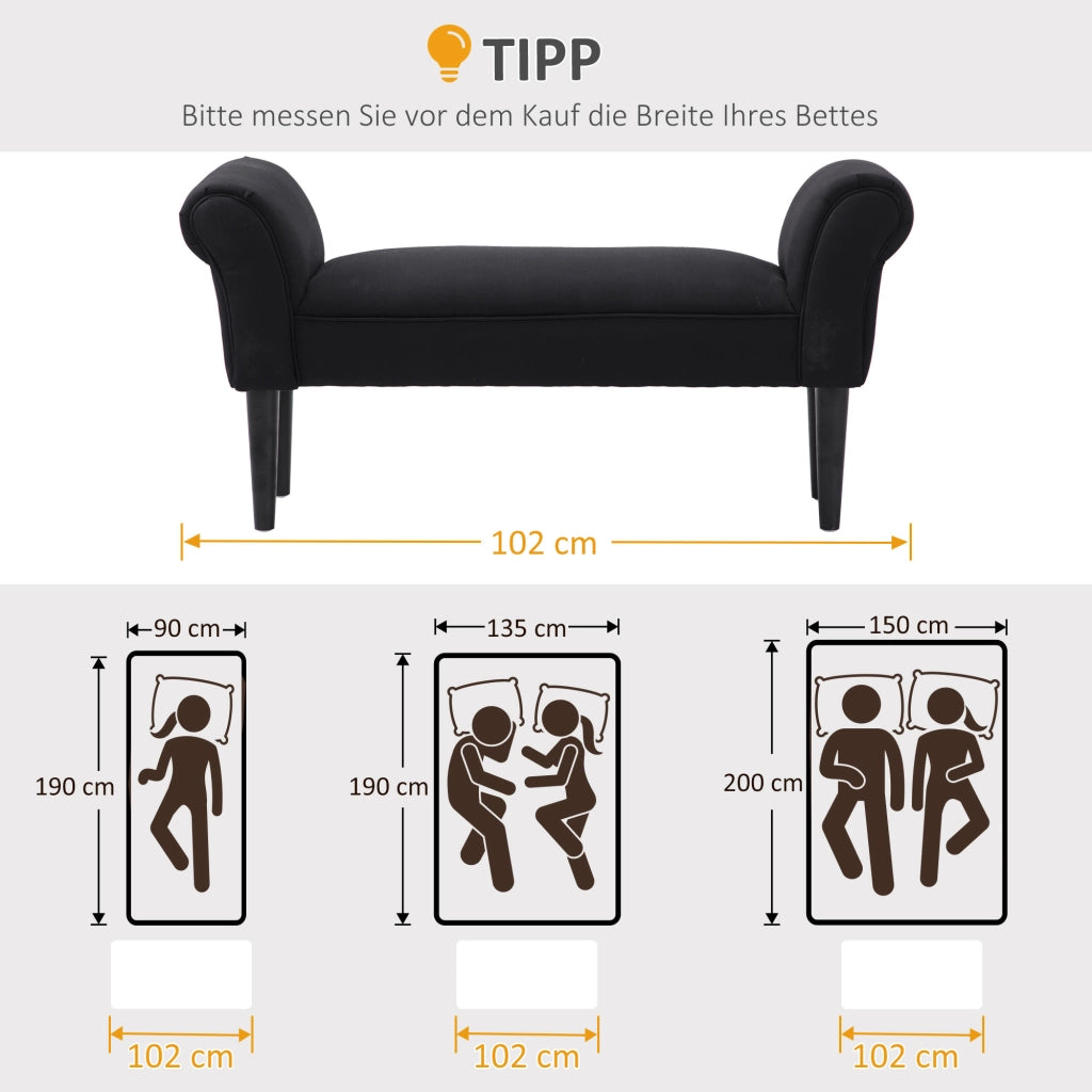 Letto con cassetti ¨C Minimal ¨C nero 102x36x51 cm