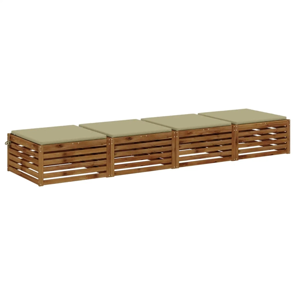 Cuscini per Sedia in 4 Pezzi SOEST 4 pz 100% Poliestere 944936