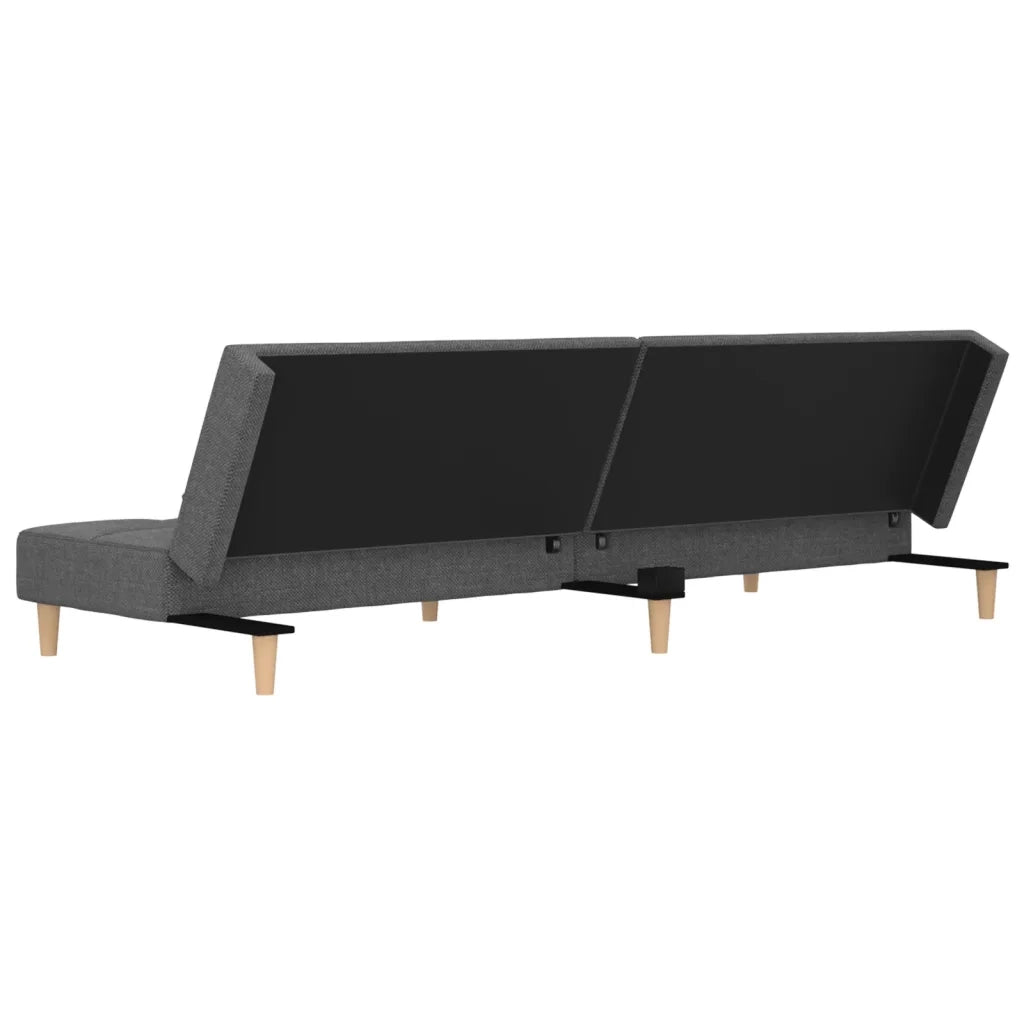 Divano Letto a 2 Posti con 2 Cuscini-Sofa Letto 2 Posti-Daybed Grigio Chiaro in Tessuto 909335