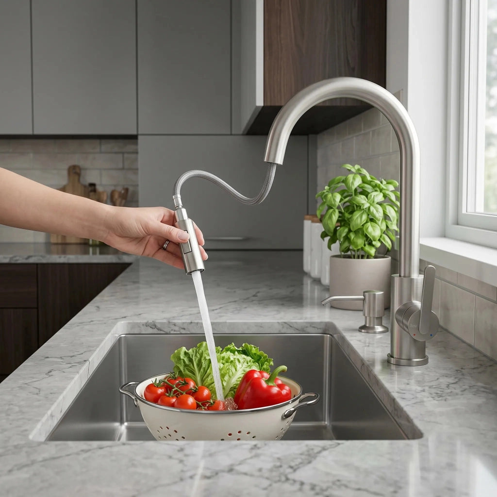 Rubinetto Da Cucina Rea Ontario Brush Nickel