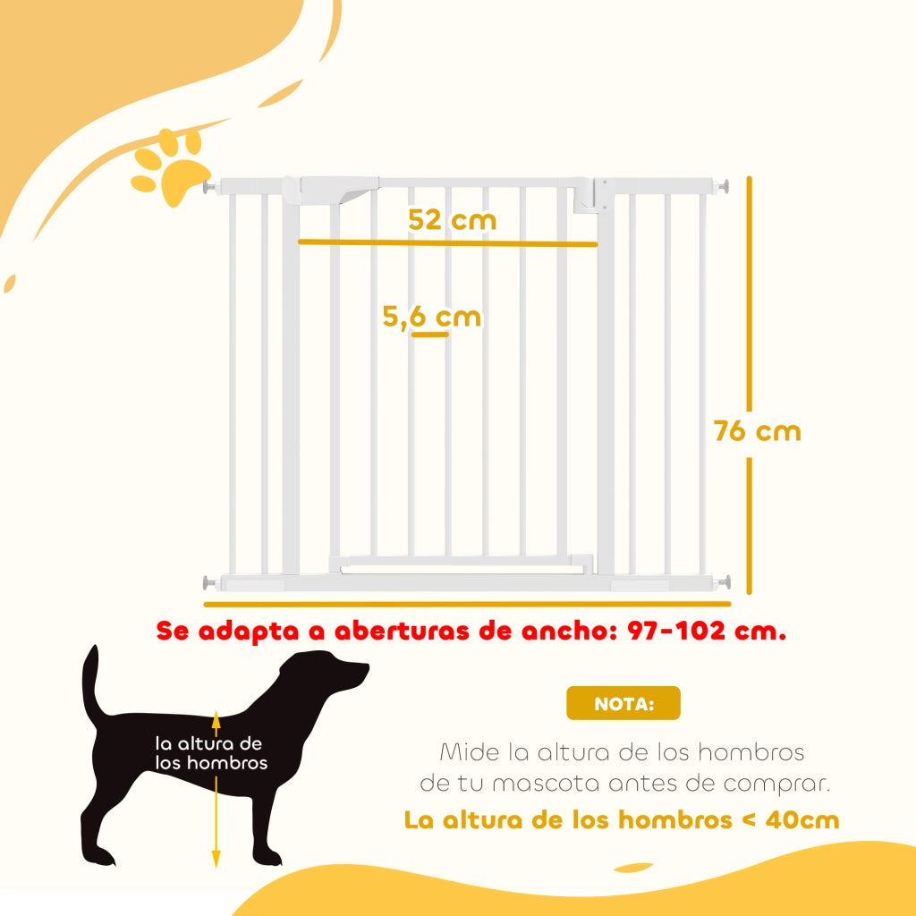Barriera di Sicurezza per Bambini e Cani ¨C Minimal ¨C 76-102 cm Bianco