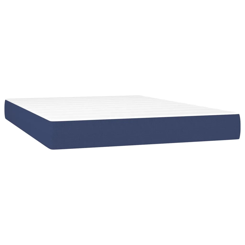 Letto a Molle con Materasso e LED Blu 140x190 cm in Tessuto 3133955