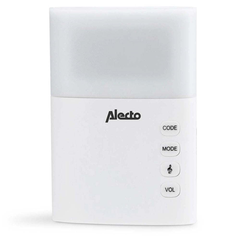Campanello wireless alimentato a rete 36 melodie con indicatore LED Bianco Alecto