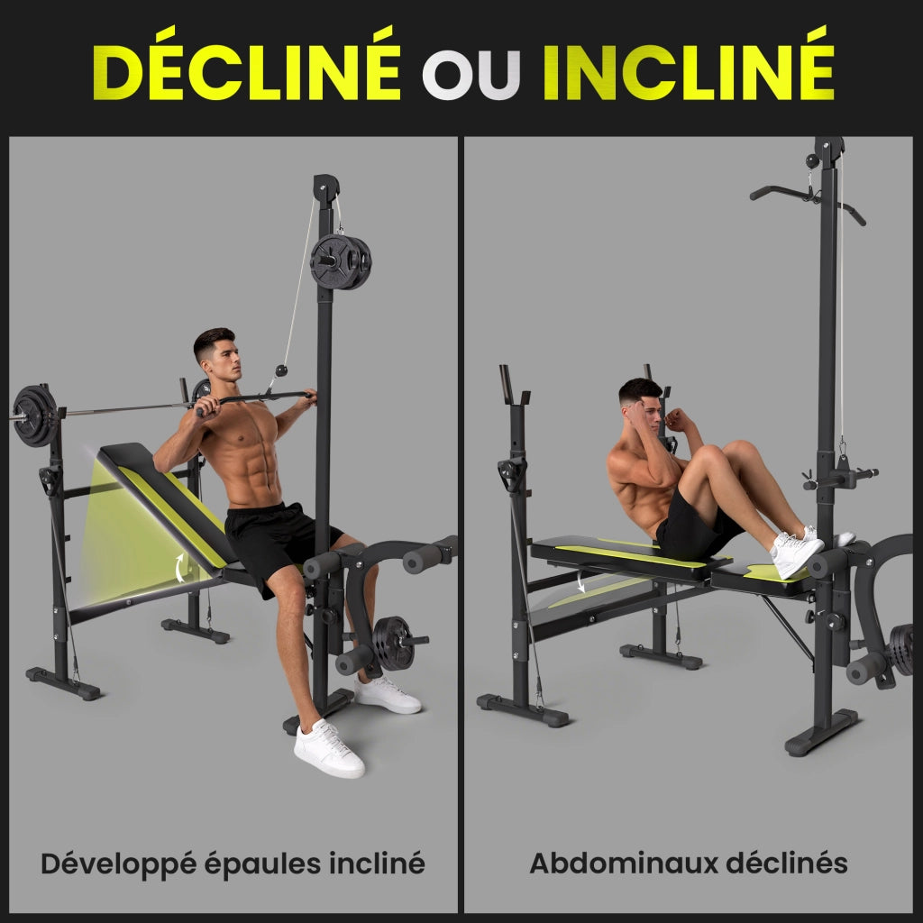 Panche multifunzione per allenamento ¨C zephmum ¨C nero e giallo