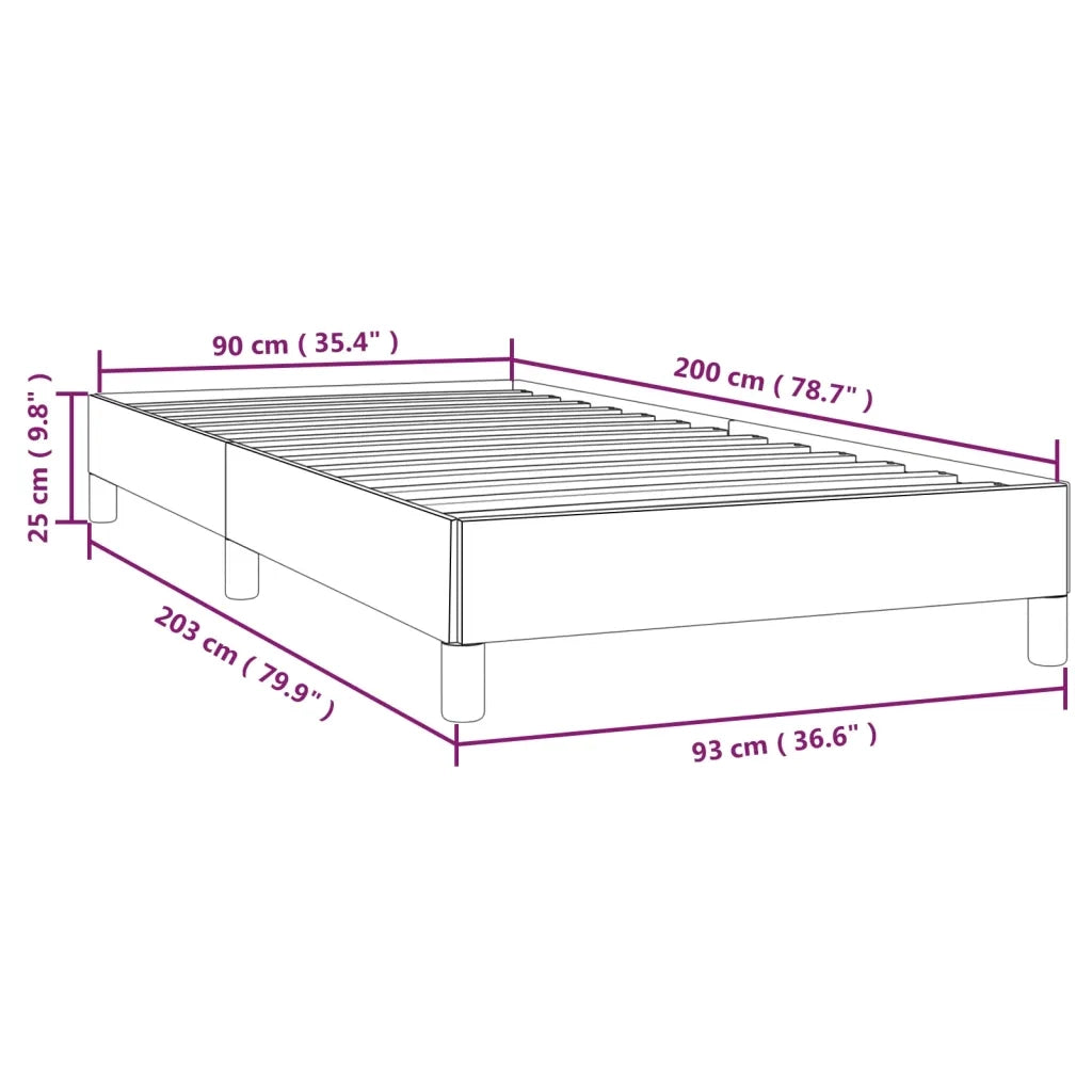 Giroletto senza Materasso Grigio Chiaro 90x200 cm Tessuto 346688