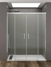 Porta doccia scorrevole 2+2 THALASSA (BASIC) 170 cm Profilo Cromo vetro trasparente