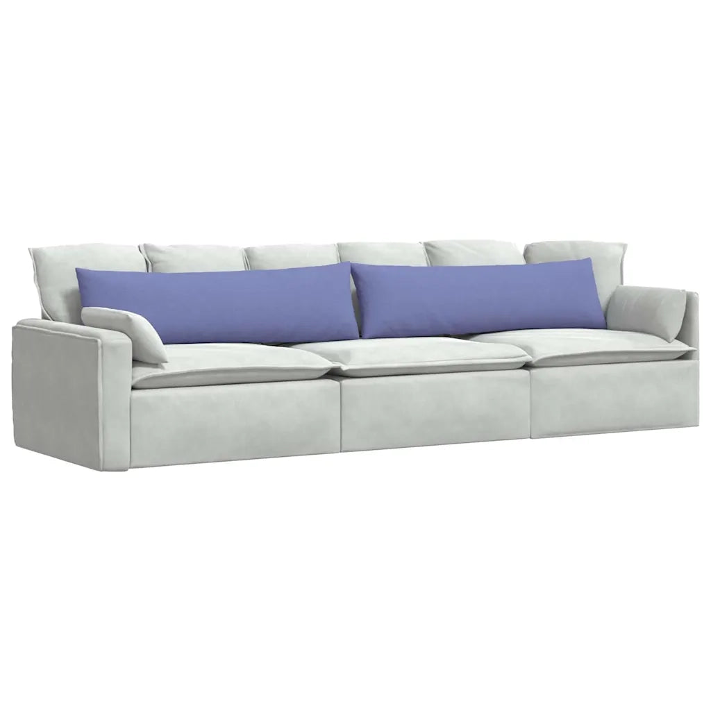 Cuscini da Divano 2 pz-Set di 2 Cuscini per Sofa Blu jeans 145 x 40 cm Tessuto