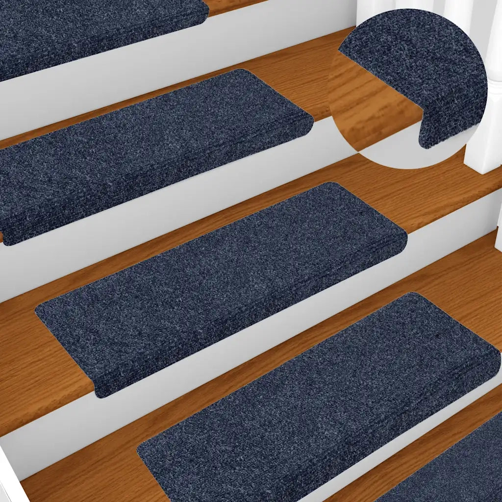 Tappetini per scale autoadesivi 20 pz 65x21x4 cm Antracite Bordo rettangolare 3365720