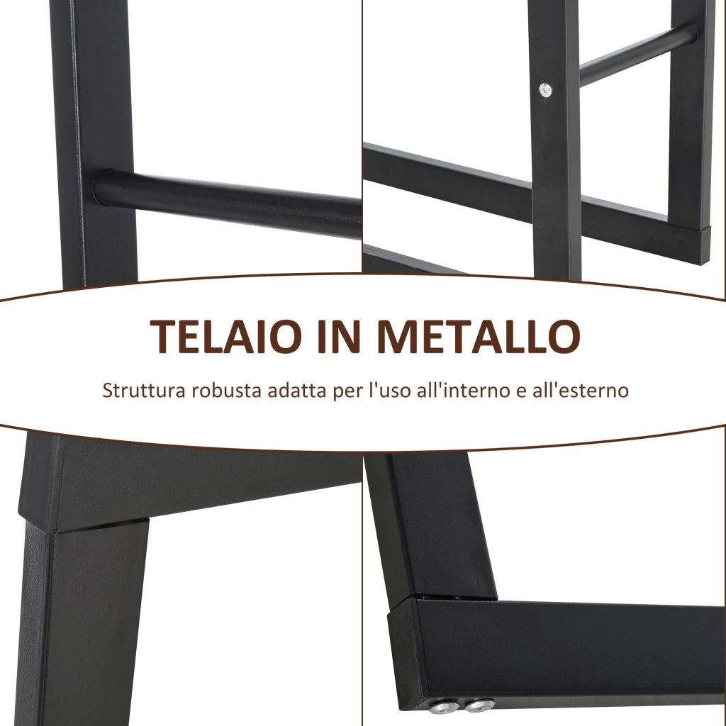 Porta Legna Verticale ¨C Minimal ¨C Nero, Metallo, 60x25x150 cm