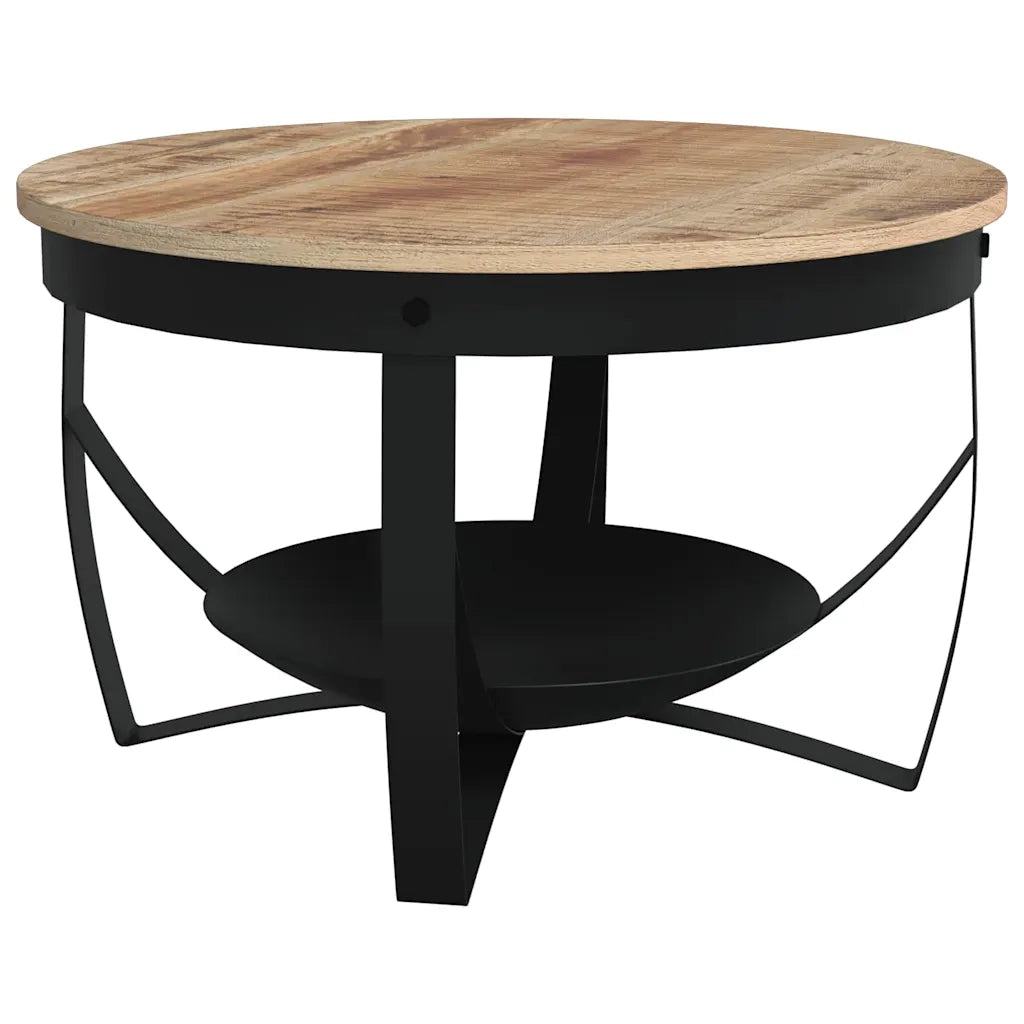 Tavolino da Salotto Ø68x43cm in Legno di Mango Grezzo 320794