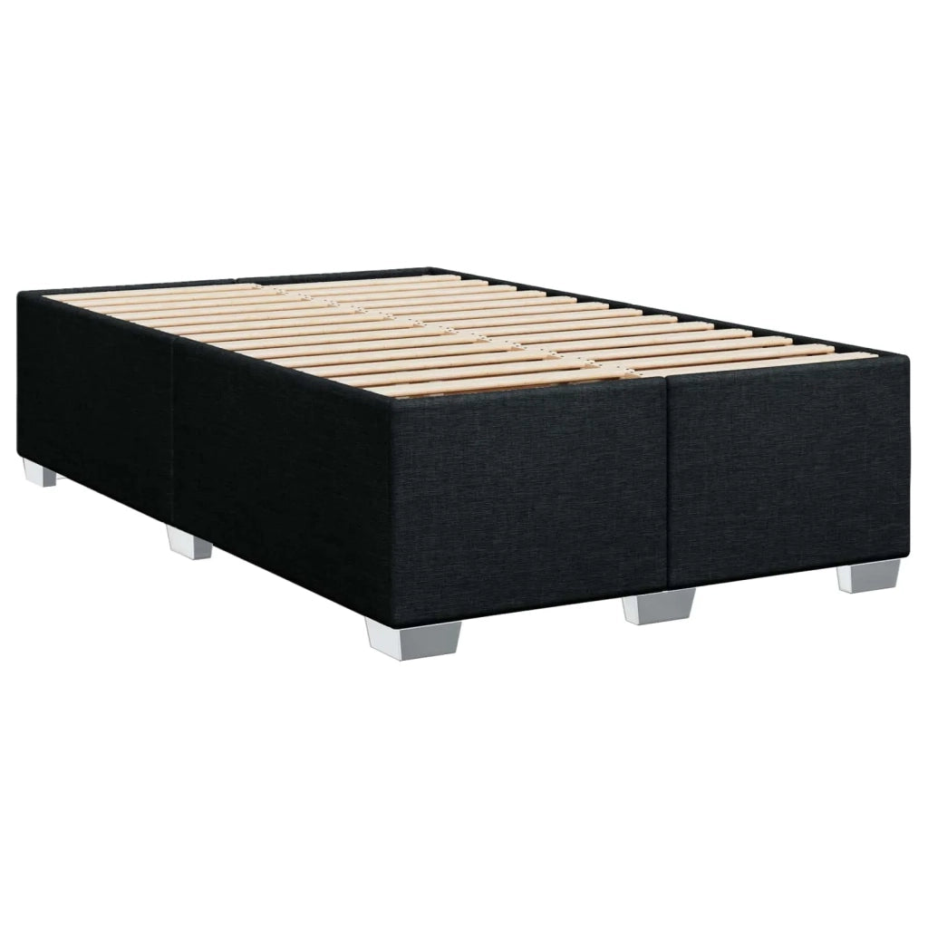 Letto con Box Spring, Materasso e LED Nero 120 x 190 cm Tessuto 3451898
