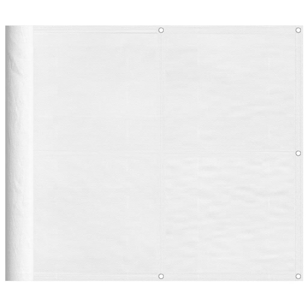 Paravento da Balcone Bianco 90x800 cm 100% Poliestere Oxford 4000096