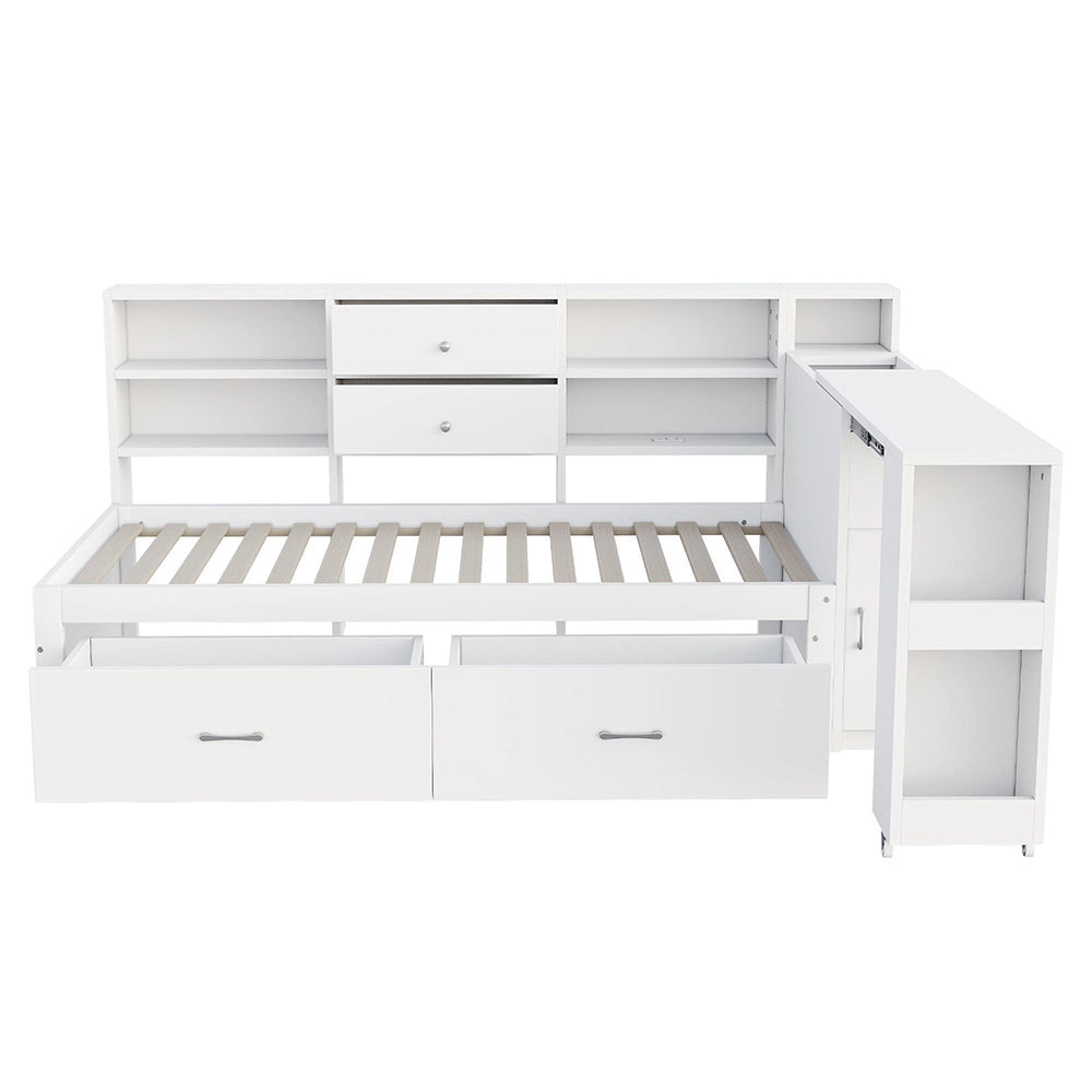 Divano letto - Xylo - 90x200 cm legno con scrivania