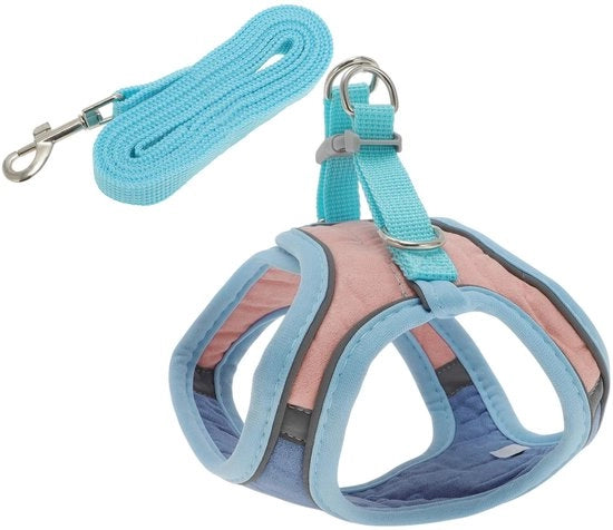 Catena per gatti regolabile - Catena con cavo da 1,5 m - Blocco antipercussione - Strisce riflettenti - Peso leggero - Materiale resistente