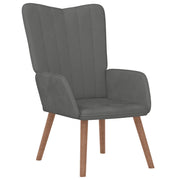Poltrona Relax | Sedia Relax Grigio Scuro in Velluto
