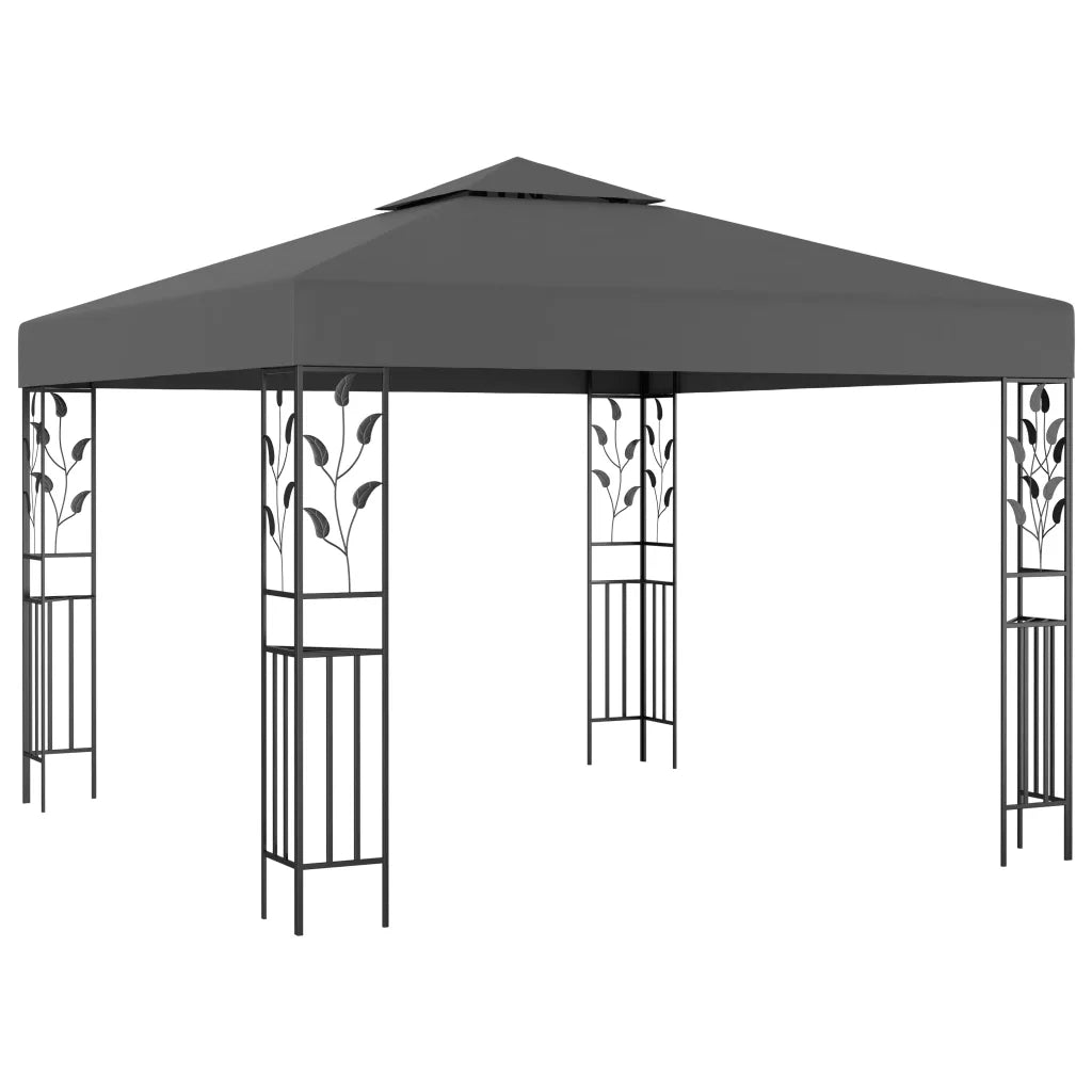 Gazebo con Stringa di Luci LED 3x3 m Antracite 3070296