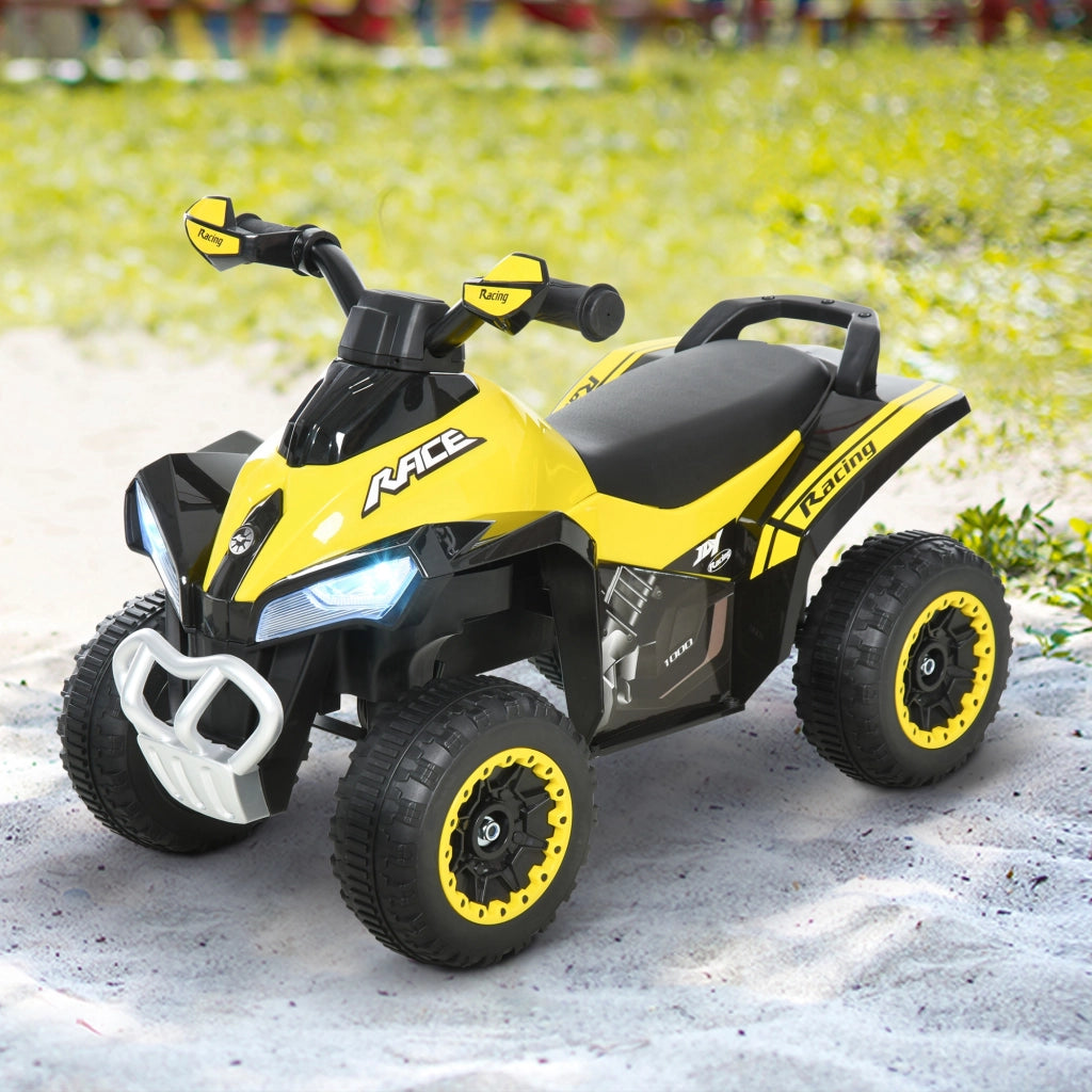 Quad 4 Ruote per Bambini con Luci e Suoni ¨C Minimal ¨C Giallo e Nero 67.5x38x44 cm