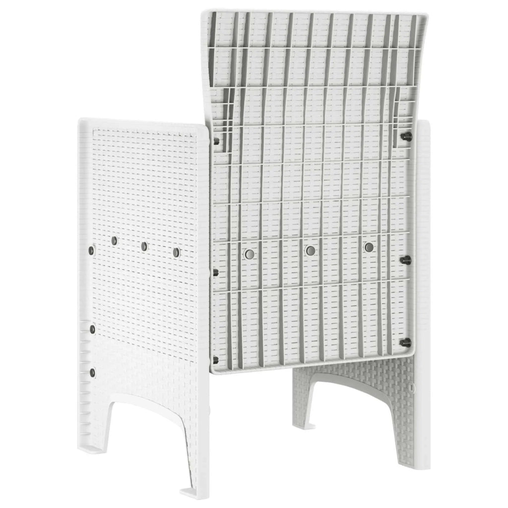 Sedia da Giardino 4 pcs Bianco 53 x 49 x 85 cm Polipropilene 847482