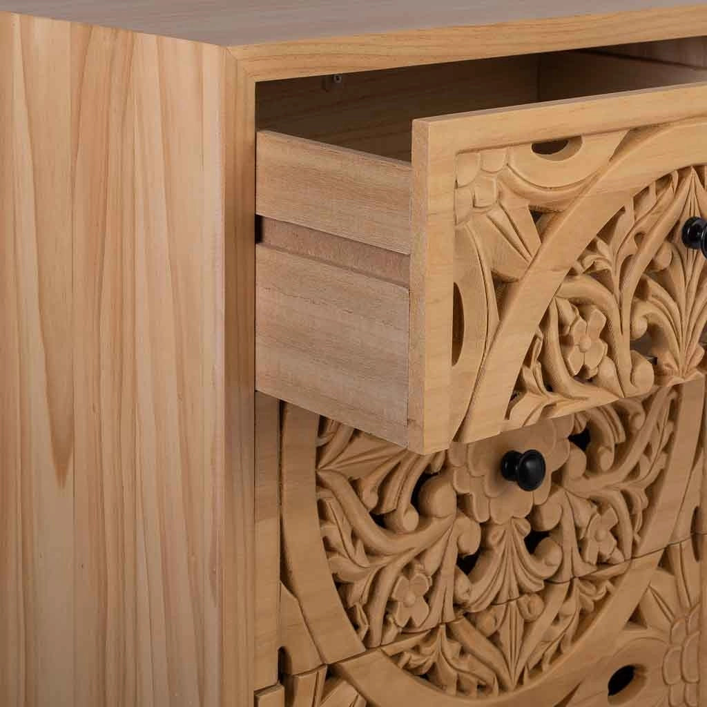 Cassettiera in legno marrone 45x35x10