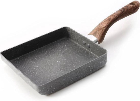 Padella universale per tamagoyaki - 18x15 cm padella antiaderente per omelette giapponese - Sicura per lavastoviglie/induzione - Utilizzabile anche come piccola padella per tamago e piatti di uova.