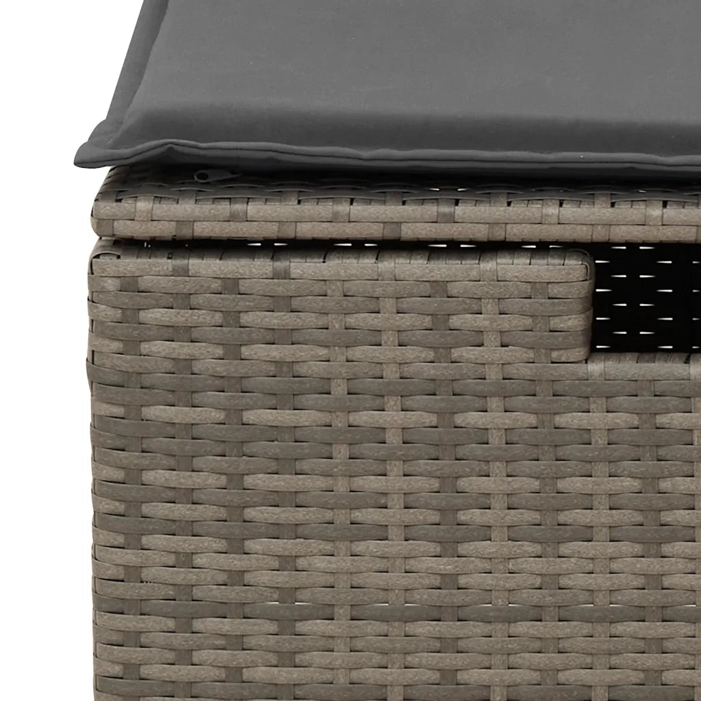 Set Divano da Giardino 5 pz con Cuscini Grigio in Polyrattan 3325666