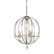 Lampadario a sfera Cassie Elstead Ø46 nichel 3xE14