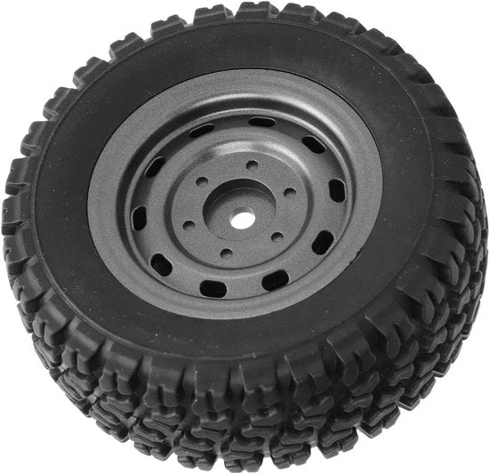 Pneumatici per auto 2 pezzi - Ruote RC 1/16 - Antiscivolo - Gomma duraturo - Adattatori 12mm - Materiale di alta qualità